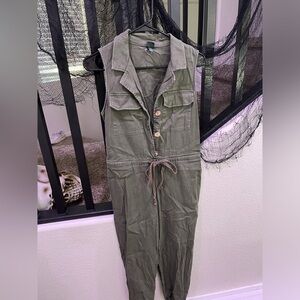 Army green jumpsuit